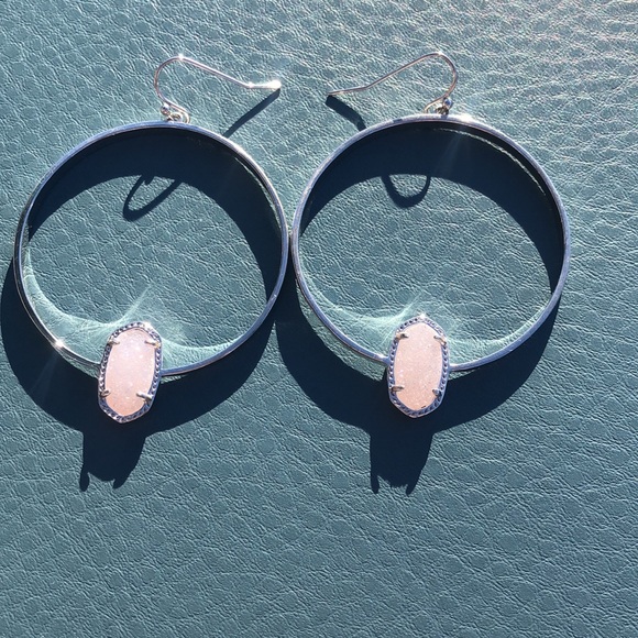 Kendra Scott Jewelry - Kendra Scott Iridescent Drusy Elora Silver Hoop Earrings